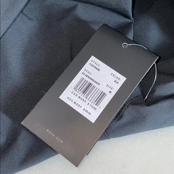 🔥RVCA VA WINDBREAKER JACKET NWT - Picture 10 of 10